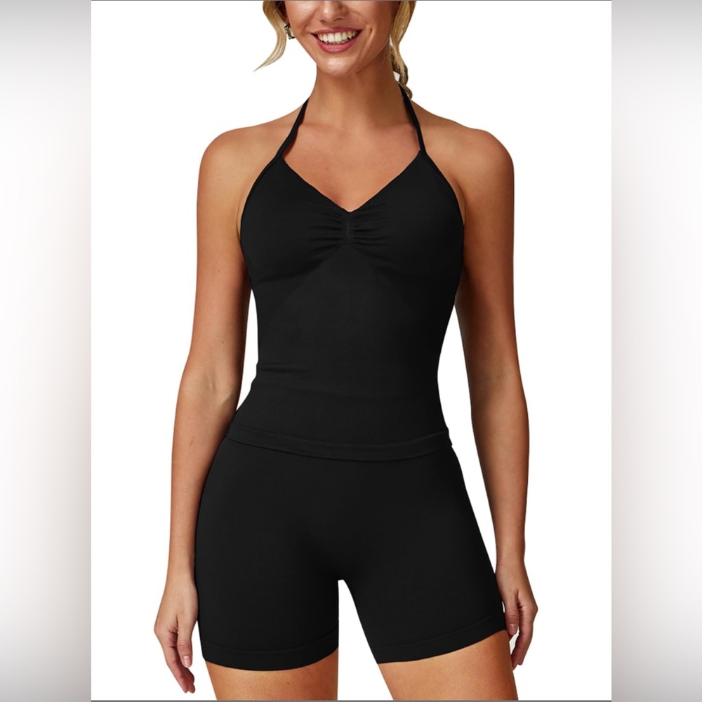 Black Halter Neck Top